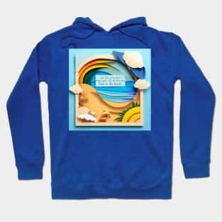 Beach 3d card Hoodie